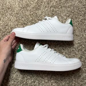 adidas Advantage 2.0 White Green Tennis Court Shoe